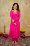 Kiara Rani Pink Kurta Set ( Set of 2)