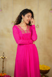 Kiara Rani Pink Kurta Set ( Set of 2)
