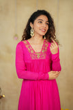 Kiara Rani Pink Kurta Set ( Set of 2)