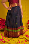Sana Navy Blue with Maroon Lehenga Mini
