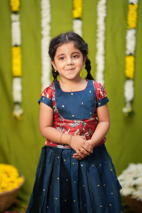 Darshini Teal Peplum Top & Skirt Mini