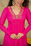 Kiara Rani Pink Kurta Set ( Set of 2)