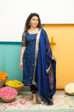 Nikitha Navy Blue Kurti Set