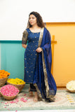 Nikitha Navy Blue Kurti Set