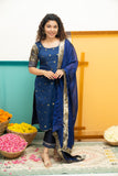 Nikitha Navy Blue Kurti Set