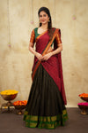 Daksha Black Checks Halfsaree& Frock Mom & Me