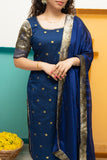 Nikitha Navy Blue Kurti Set