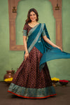 Sravanthi Brown Halfsaree ( Set of 2 )