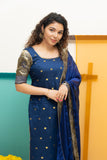 Nikitha Navy Blue Kurti Set