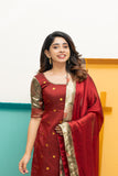 Nikitha Maroon Kurti Set