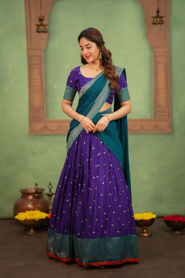 Sadhana Violet Halfsaree ( Set of 2 )