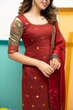 Nikitha Maroon Kurti Set