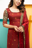 Nikitha Maroon Kurti Set