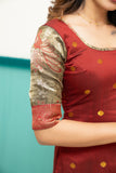 Nikitha Maroon Kurti Set