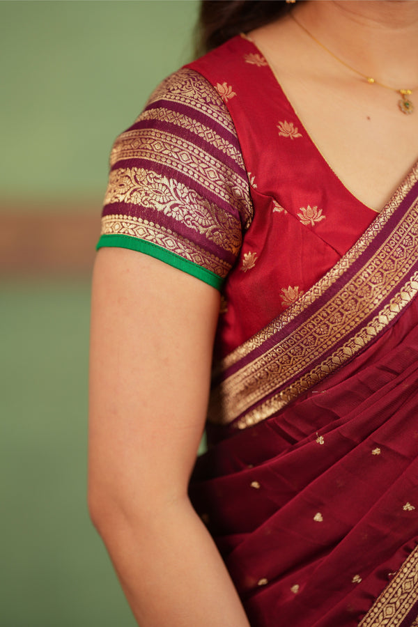 Saanvi Red Halfsaree (Set of 3)