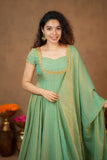 Niharika Aqua Green Maxi Dress (Set of 2)