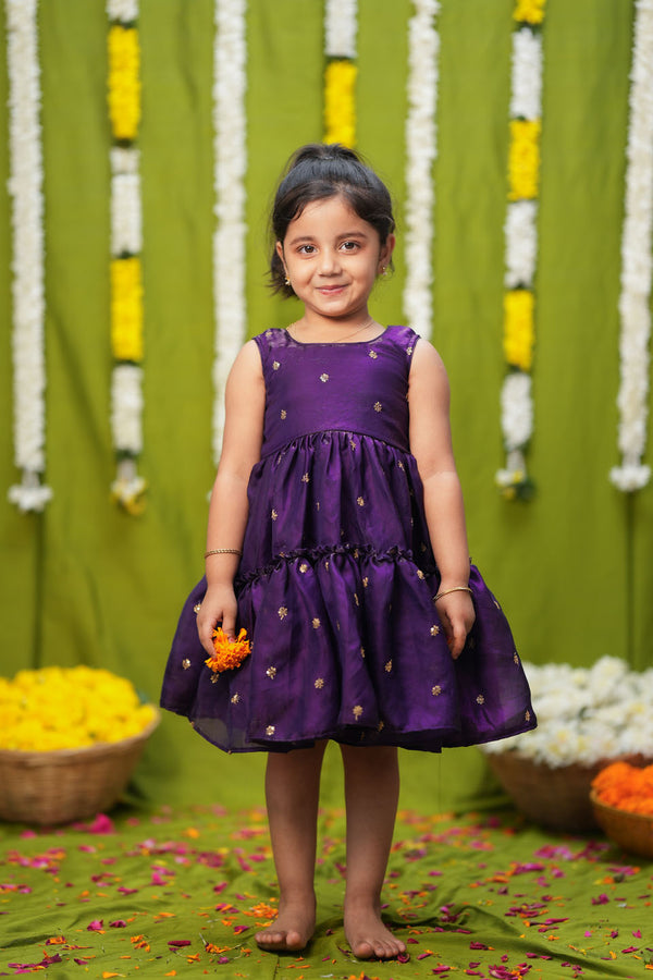 Gayathri Purple Frock Mini