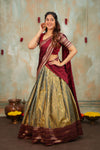 Mayuri Mint Green with Maroon Halfsaree (Set of 3)