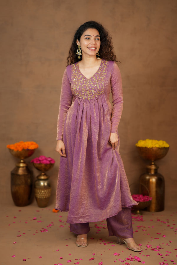 Upasanna Pastel Pink Kurta Set (Set of 2)