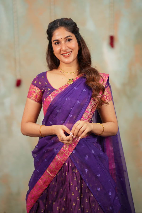 Nalini Violet Halfsaree (Set of 3)
