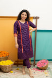 Nadhiya Violet Kurti Set