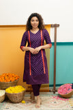 Nadhiya Violet Kurti Set