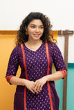 Nadhiya Violet Kurti Set