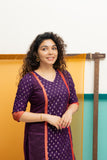 Nadhiya Violet Kurti Set