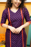 Nadhiya Violet Kurti Set