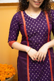 Nadhiya Violet Kurti Set