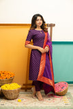 Swagatha Violet Kurti Set