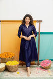 Teju Navy Blue Kurti