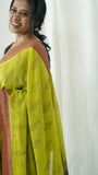 Light Green Chettinad Cotton Saree with blouse