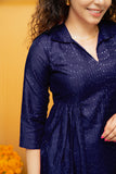 Teju Navy Blue Kurti