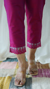 Magenta Solid Bottom with Lace detailing