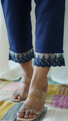 Navy Blue Solid Bottom with Lace detailing