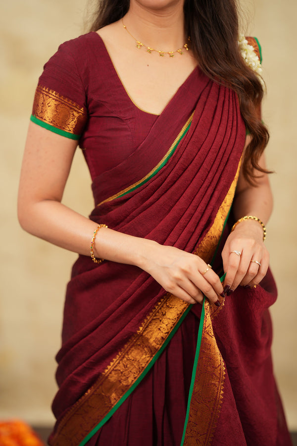 Riddhi Maroon Halfsaree (Set of 3 )