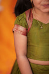 Abiradhi Green Handloom Top & Skirt Mini