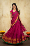 Riddhi Magenta Halfsaree (Set of 3 )