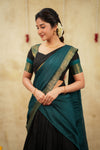 Maanvi Black Halfsaree (Set of 3 )