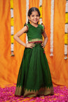 IMD - Gautami Green Handlloom Top & Skirt Mini