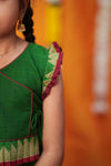 IMD - Gautami Green Handlloom Top & Skirt Mini