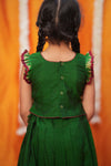 IMD - Gautami Green Handlloom Top & Skirt Mini