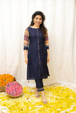 Praveena Navy Blue Kurti Set