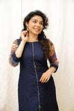 Praveena Navy Blue Kurti Set