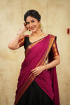 Tamizh Black Halfsaree with Lehenga Mom & Me