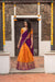 IMD - Pooja Orange with Purple Handlom Halfsaree