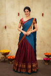 Radha Maroon Halfsaree (Set of 3 )