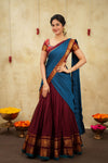 Radha Maroon Halfsaree (Set of 3 )