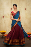 Radha Maroon Halfsaree (Set of 3 )